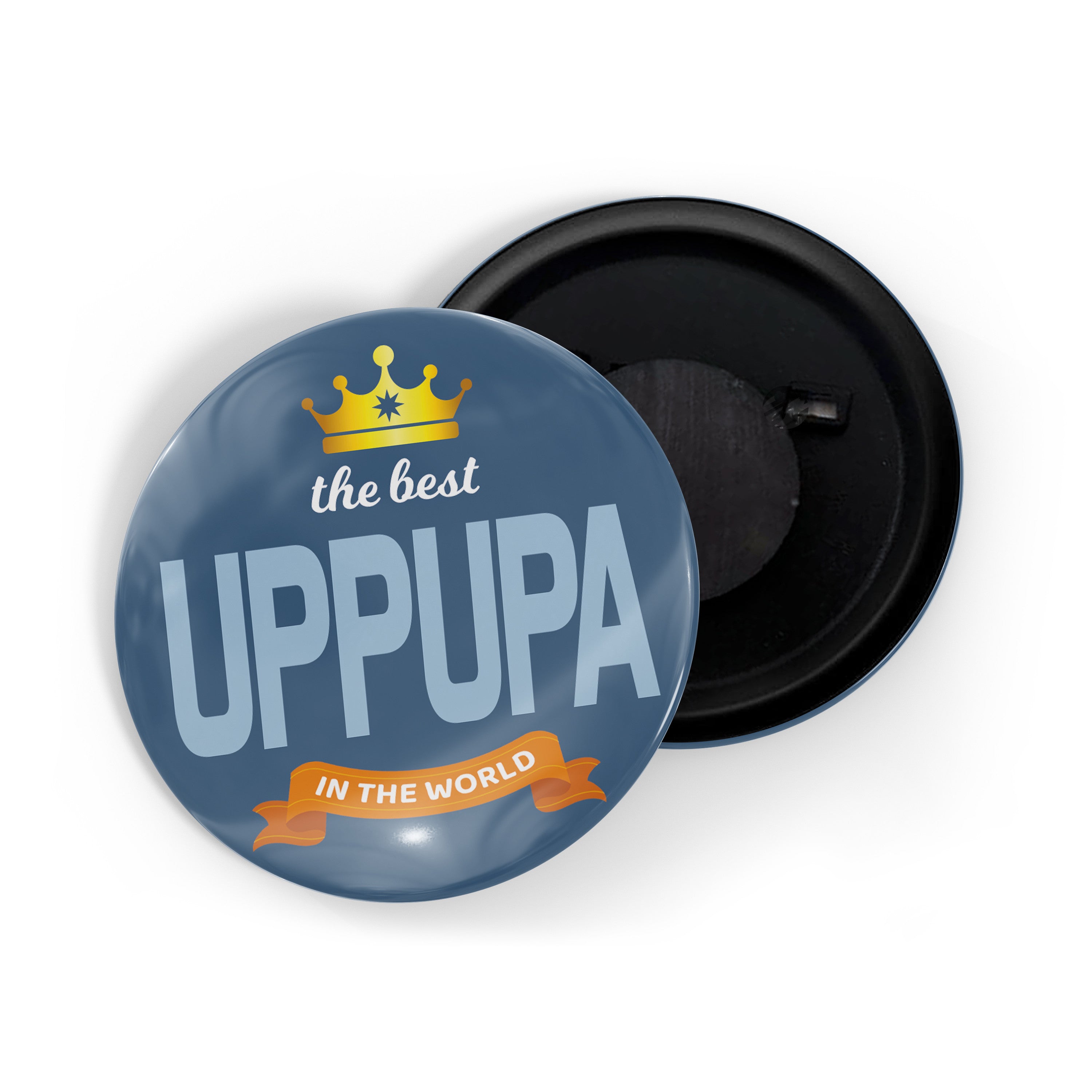 dhcrafts Fridge Magnet Blue Best Uppupa In The World Glossy Finish Design Pack of 1 (58mm)